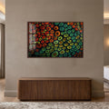 Chromatic Cellular Mosaic with walnut frame