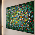 Artronauts Glass Print Boat Through Flower Field Glass Wall Art