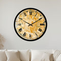 Golden Abstract Roman with black frame