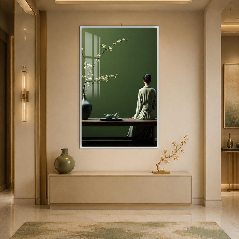Quiet Tea Meditation with white frame