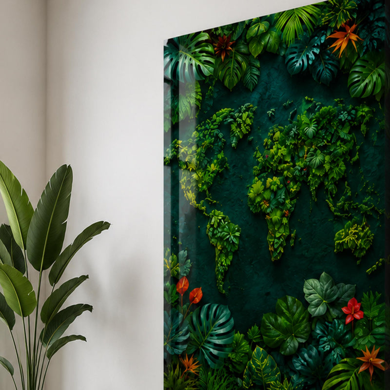 Botanical World Map lifestyle view