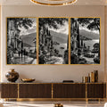 Lakeside Villa with gold frame