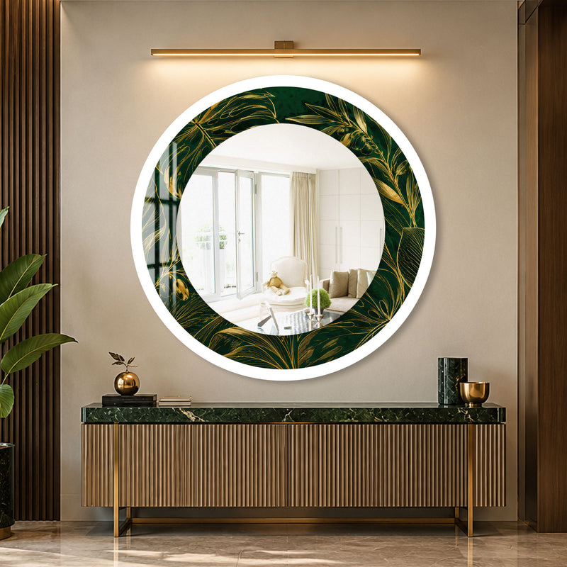 Emerald Botanical Elegance with white frame