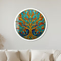 Jewel Mosaic Gold Tree with white frame