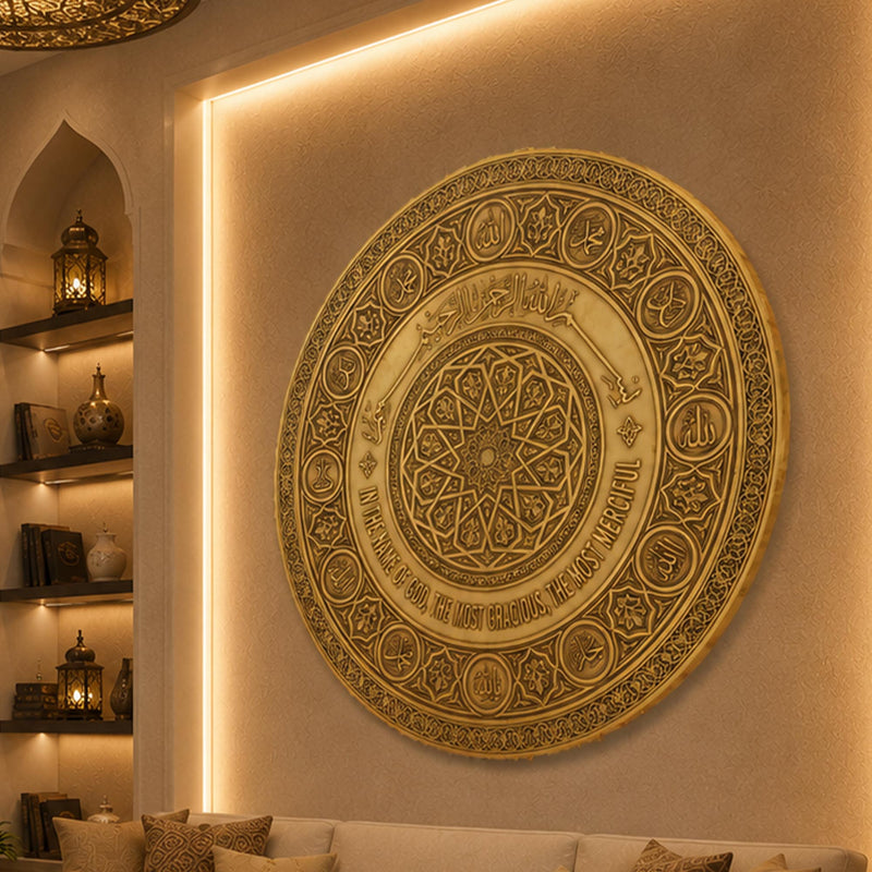 Antique Bronze Names Medallion lifestyle view