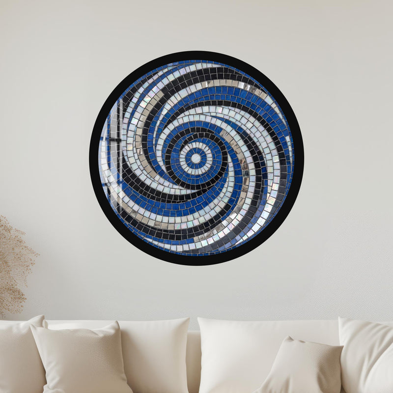Midnight Mosaic Swirl with black frame