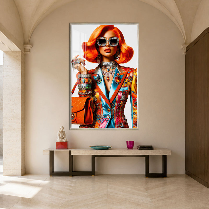 Jewelled Fire with silver frame