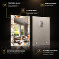Amber Marble Mosaic — tempered glass, ultra HD print, ready to hang