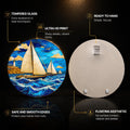 Golden Sails — tempered glass, ultra HD print, ready to hang