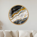 Gilded Marble Flow with gold frame