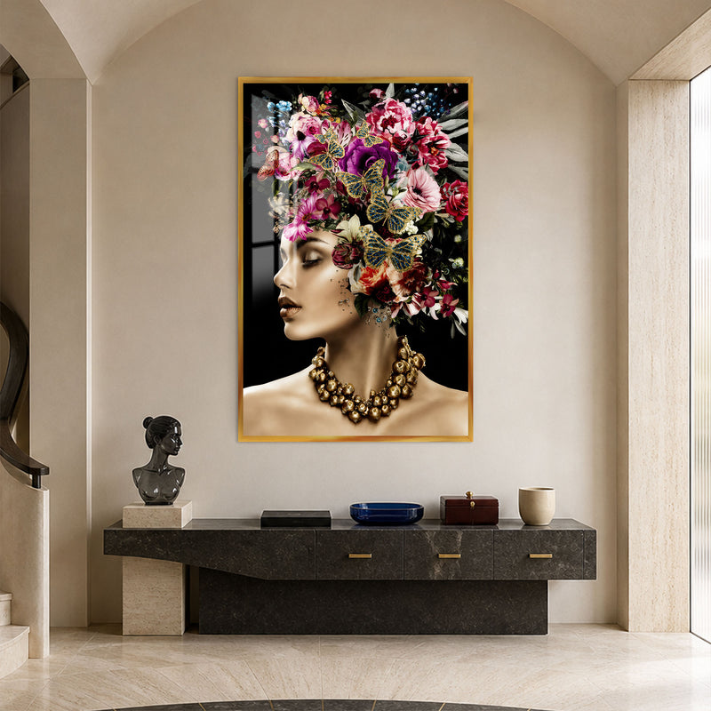 Butterfly Blossom Muse with gold frame