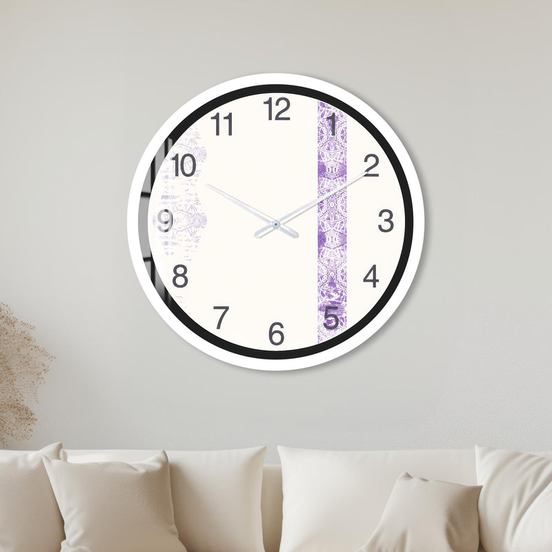 Purple Pattern Stripe with white frame