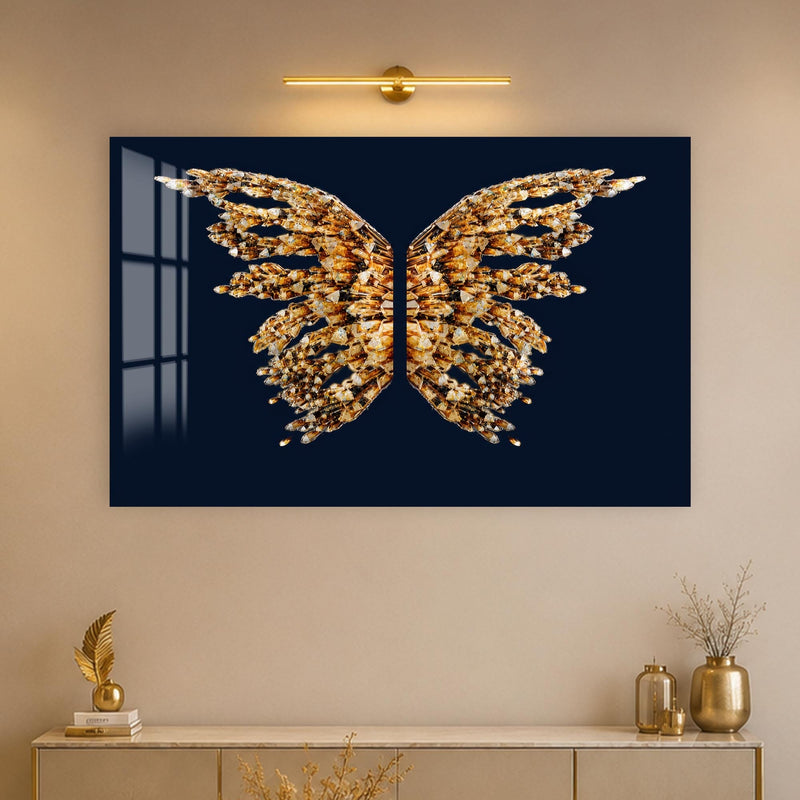 Artronauts Glass Print Crystal Wing Butterfly Glass Wall Art