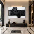 Artronauts Glass Print 18x12 cm | 7.1"x4.7" / Silver Monochrome Cross Abstraction Glass Wall Art