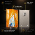 Artronauts Glass Print Amber Ice Glass Wall Art