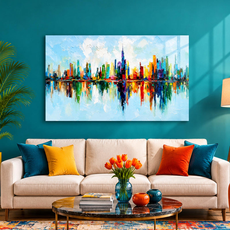 Vibrant Skyline Reflections lifestyle view