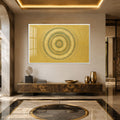 Golden Concentric Sunburst with white frame