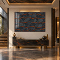 Molten Stone with walnut frame