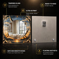 Gilded Twilight — tempered glass, ultra HD print, ready to hang