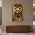 Gilded Elephant Majesty with gold frame