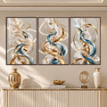 Golden Ribbon with walnut frame