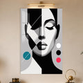 Monochrome Geometric Muse in a modern room