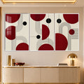 Crimson Curve with white frame