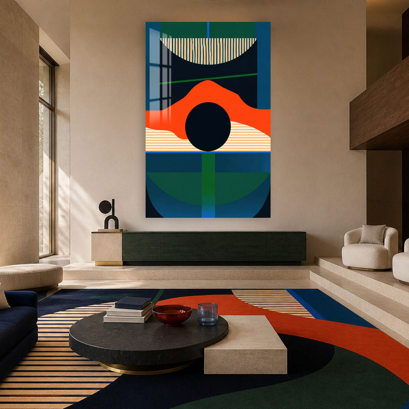 Artronauts Glass Print Modern Geometric Rhythm Glass Wall Art