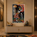 Enchanted Midnight Garden with silver frame