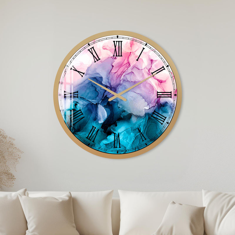 Blush Blue Ink with gold frame