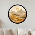 Golden Mountain Horizon with black frame