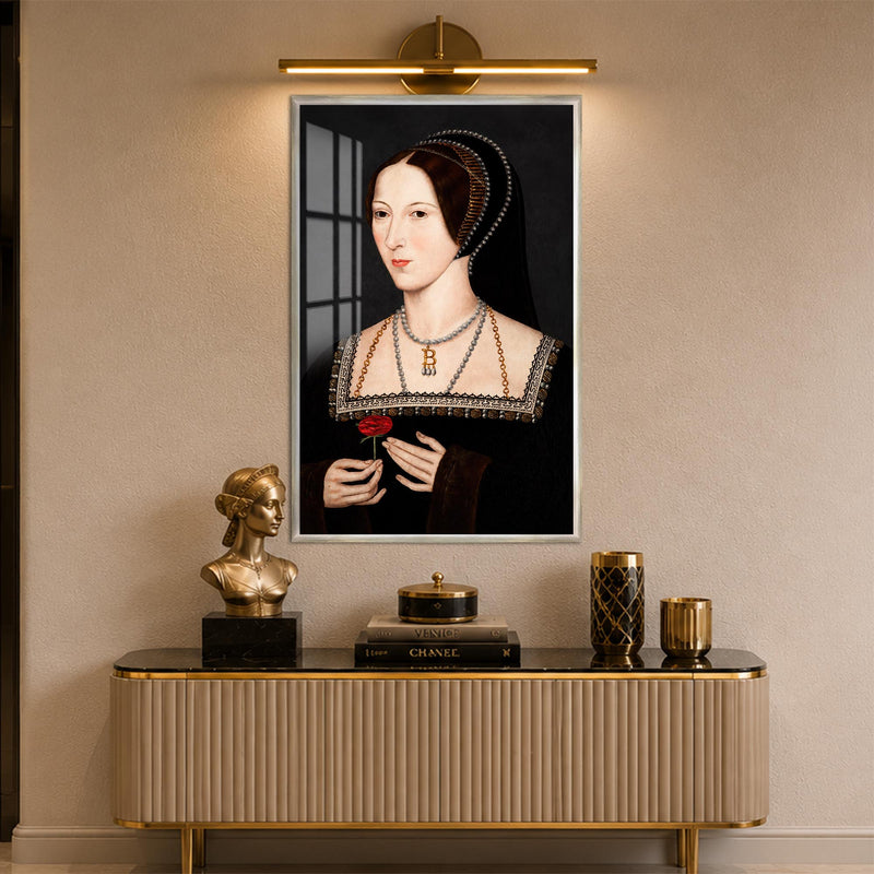 Tudor Rose Portrait with silver frame