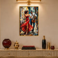 Red Dress Serenade with gold frame