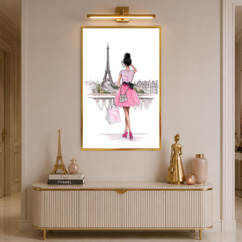 Parisian Pink Elegance with gold frame