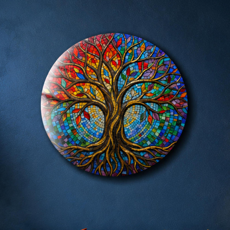 Celestial Tree Of Life — tempered glass, ultra HD print, ready to hang