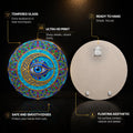 Jewelled Filigree Evil Eye — tempered glass, ultra HD print, ready to hang