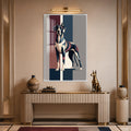 Modern Great Dane with white frame