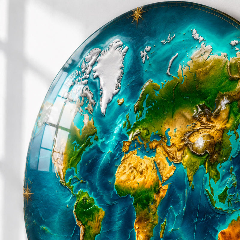 Gilded Earth Map lifestyle view