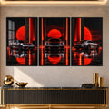 Crimson Supercar with black frame