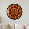Amber Mosaic Starburst with black frame