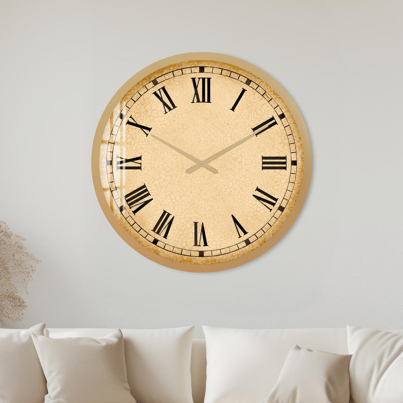 Vintage Roman Numerals with gold frame