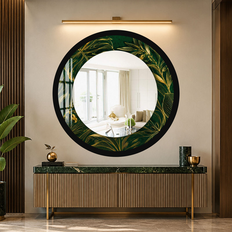 Emerald Botanical Elegance with black frame