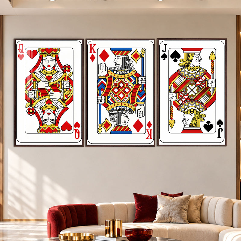 Royal Playing Card with walnut frame