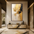 Artronauts Glass Print 12x18 cm | 4.7"x7.1" / Walnut Golden Arc Glass Wall Art