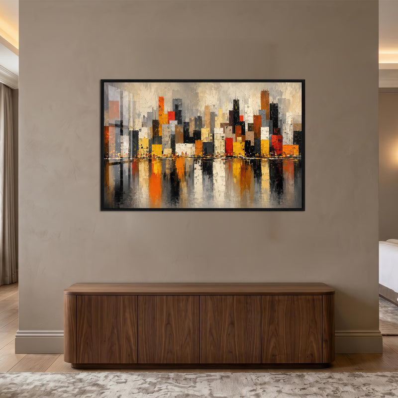 City Reflections with black frame