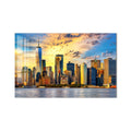 Manhattan Golden Skyline product shot on white background