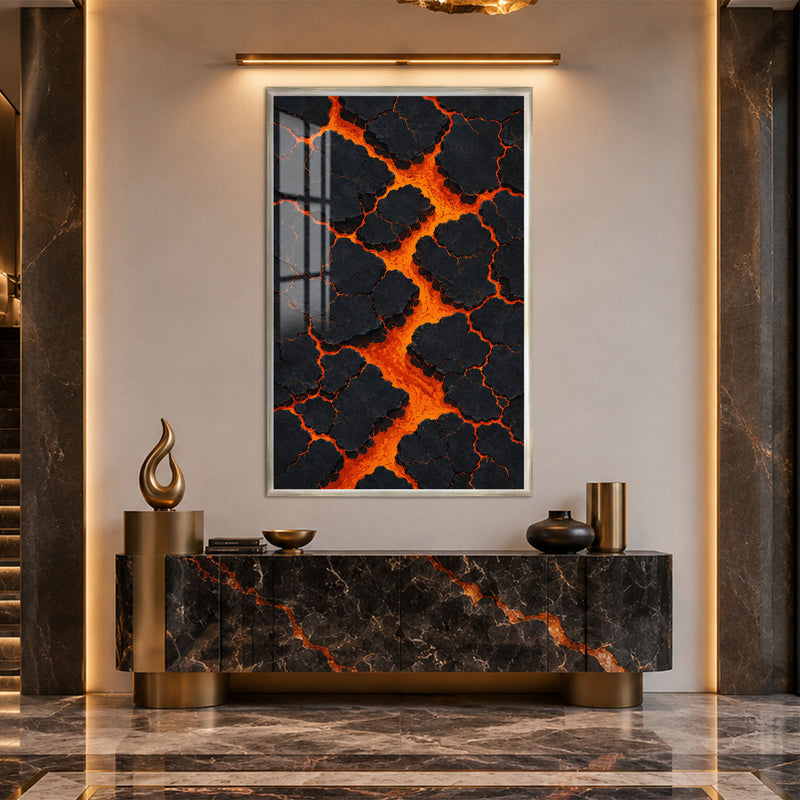 Molten Earth with silver frame