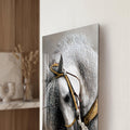 Jeweled White Horse close-up angled detail