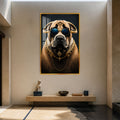 Regal Mastiff with gold frame