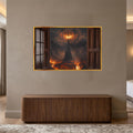 Eye Of The Inferno with gold frame